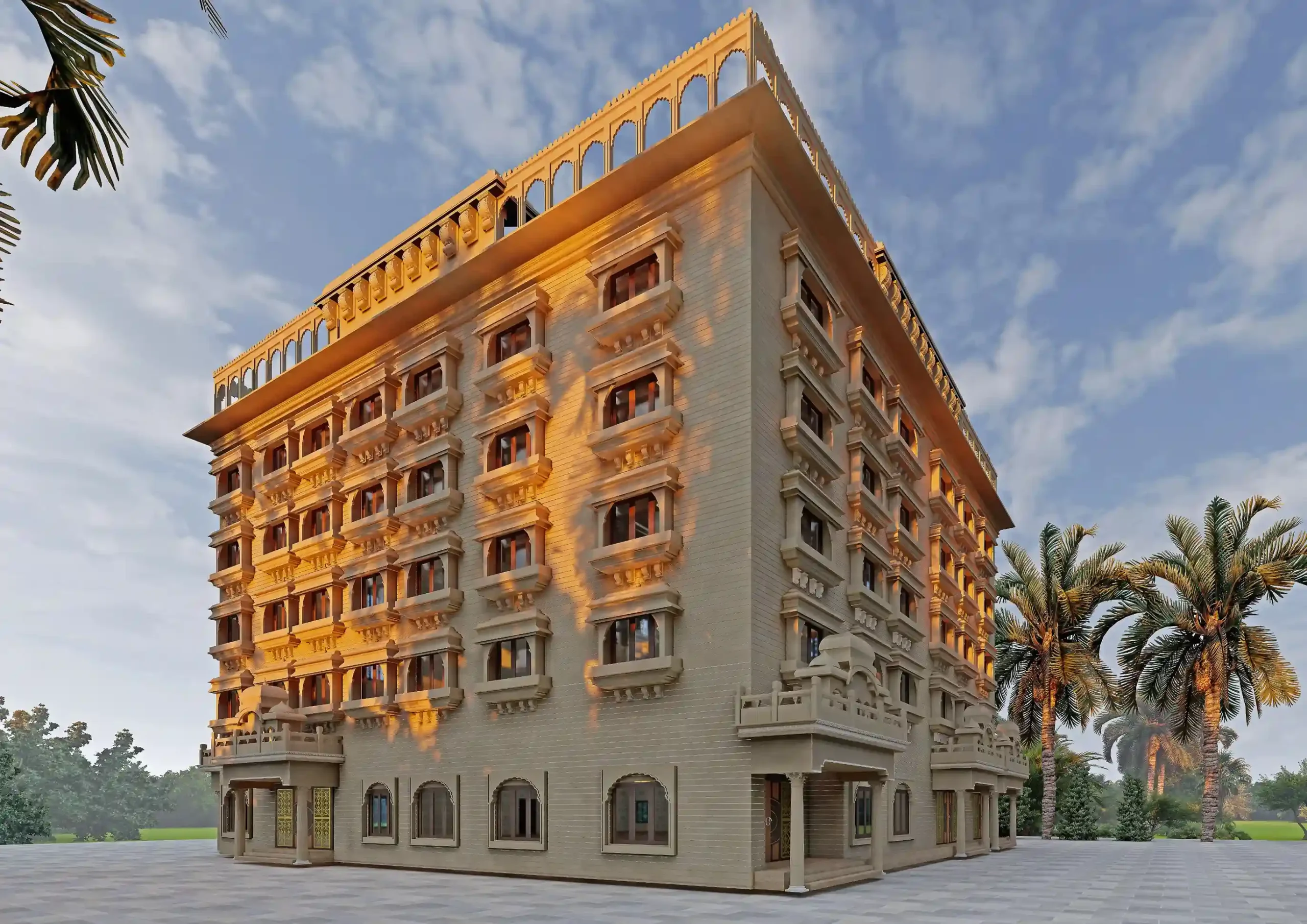 Luxury hotel room representing Swarnika Hotels mission